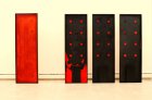 Rotes und 3 Schwarze Craquelés, Städtische Galerie Rosenheim 2004